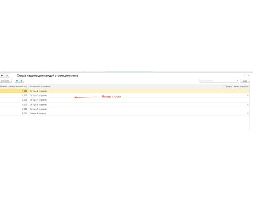 Обработка "Скидка процентом для каждой строки документа" — Shop Pcadmin.by
