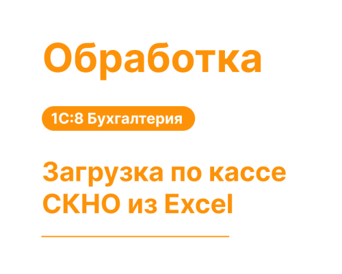 Обработка "Загрузка по кассе СКНО из Excel" для 1С