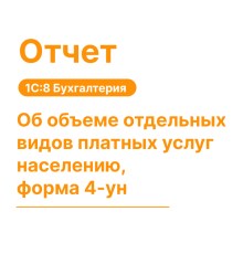 Отчет об объеме отдельных видов платных услуг населению, Форма 4-УН